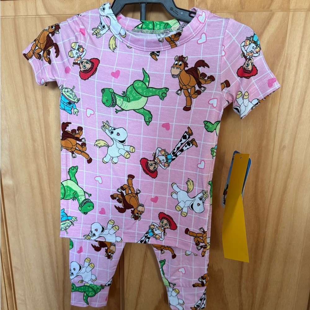New With Tags, Girls Size 12 Months 2 Piece Toy Story PJ Set